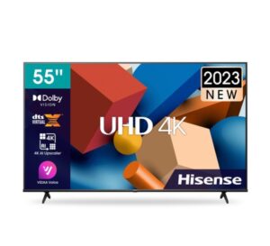 Hisense 58 Inch TV 58A6 Smart 4K UHD Frameless TV