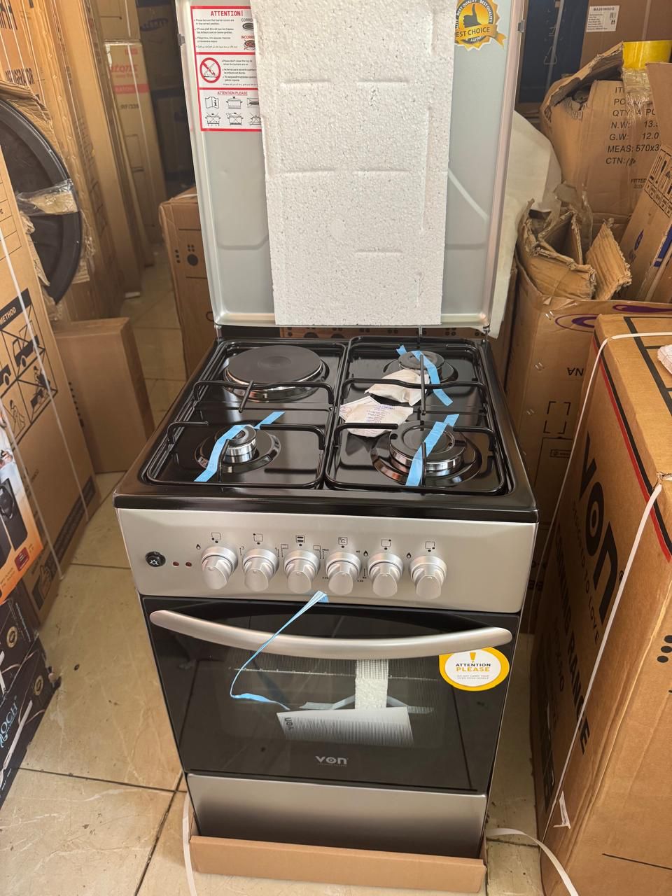 Von Cooker 3 Gas + 1 Electric VCF503131NFY