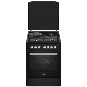 MIKA Cooker 50 by 60 3 Gas MST5060U33PFB 1 RAPID Hot Plate Full Black