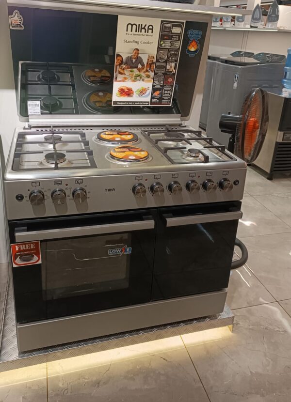 MIKA 90X60 4GAS 2ELECTRIC RAPID HOT PLATE WITH GAS CYLINDER CABINET-MST9042EG4SB - Image 2