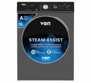 Von 10kg Washing Machine Wash and Spin VALW-10FVK Silver